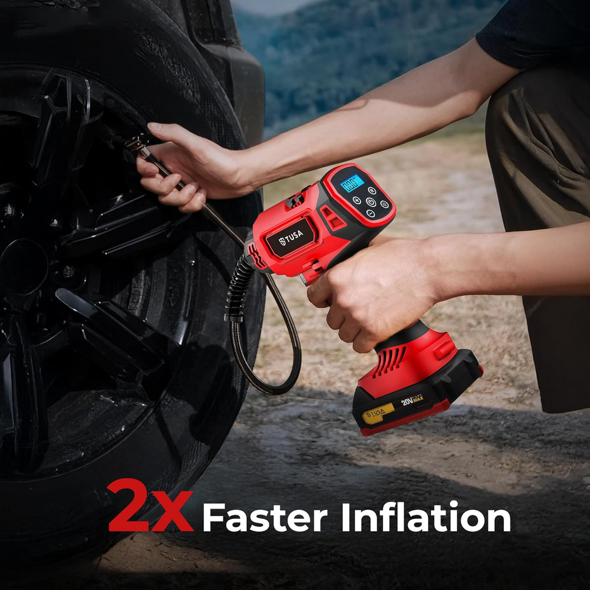 Storm Ultra Cordless Inflator- Red
