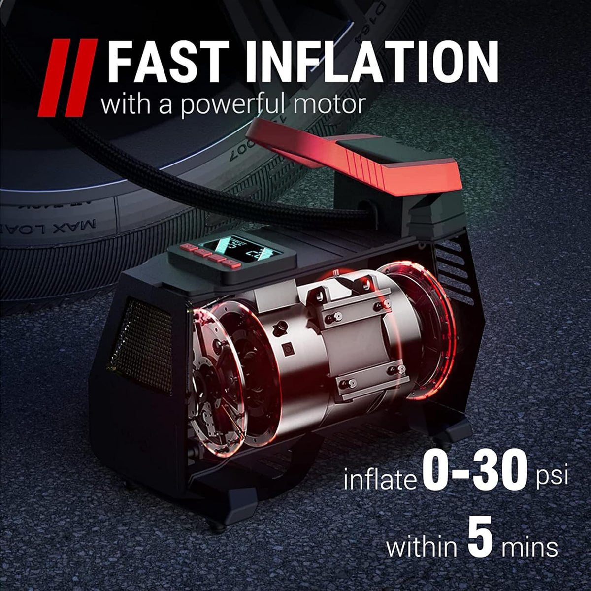 TUSA AC/DC 2-in-1 Tyre Inflator