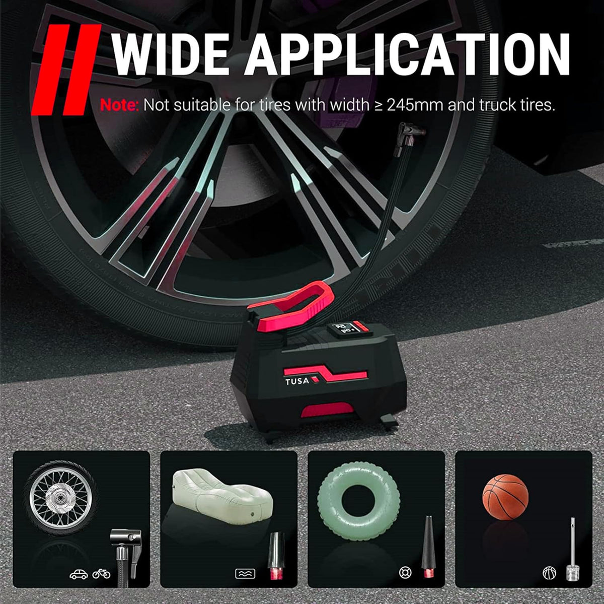 TUSA AC/DC 2-in-1 Tyre Inflator