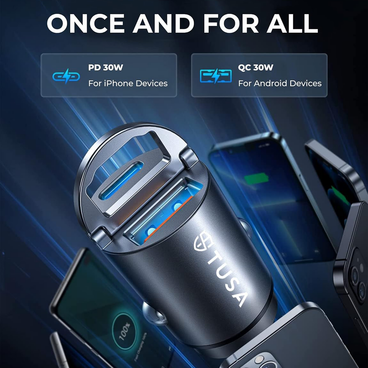 TUSA USB C Car Charger