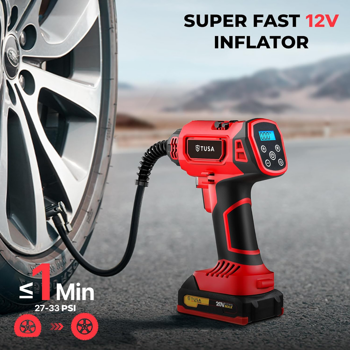 Storm Ultra Cordless Inflator- Red