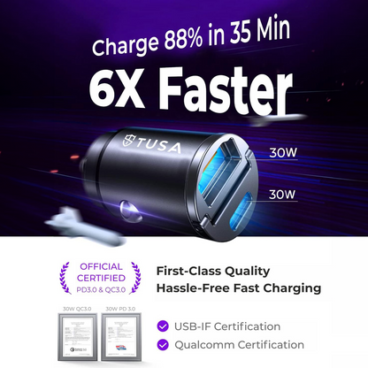 TUSA USB C Car Charger
