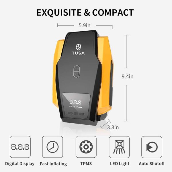 TUSA Tyre Inflator Yellow For Car - Image 3